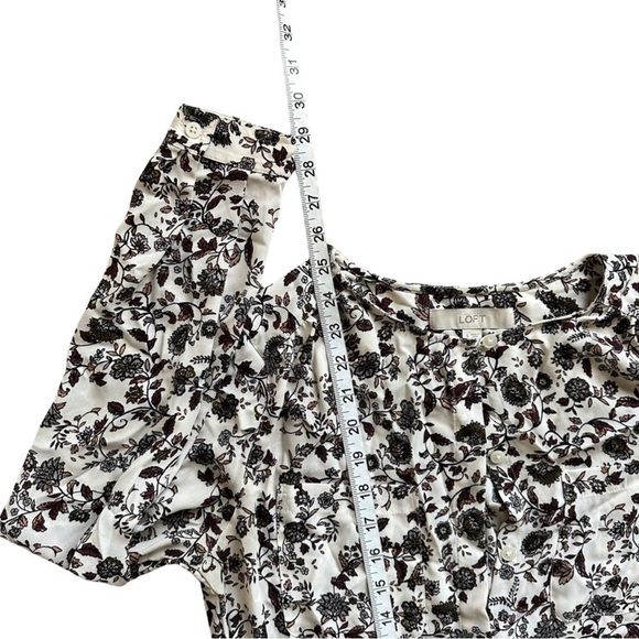 Ann Taylor LOFT Autumn Floral Button Down Shirt NWOT - Picture 15 of 17